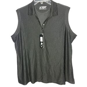 Bermuda Sands Polo sleeveles Golf XL Black NWT Michelle